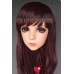 (XF)Crossdress Sweet Girl Resin Half Head Female Cartoon Character Kigurumi Mask With BJD Eyes Cosplay Anime Role Lolita Doll Mask